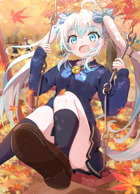 秋千摇摆间：唯美插画艺术之旅-远影归灯