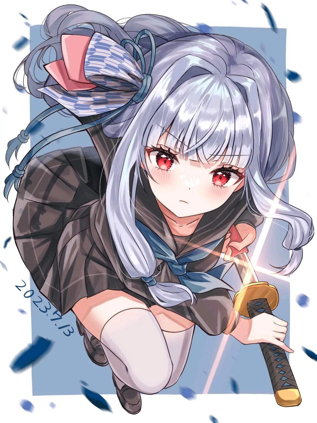 3a8936d115c2190dd3a2e174e0d05f2f235818446.jpg 锋芒毕露 – 「日本刀和女子」插画特辑
