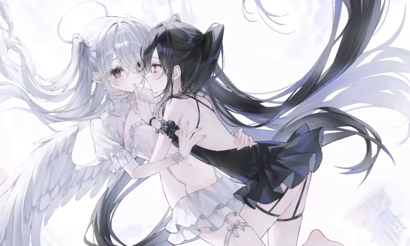 黑白交响 - 光影插画艺术之旅-远影归灯