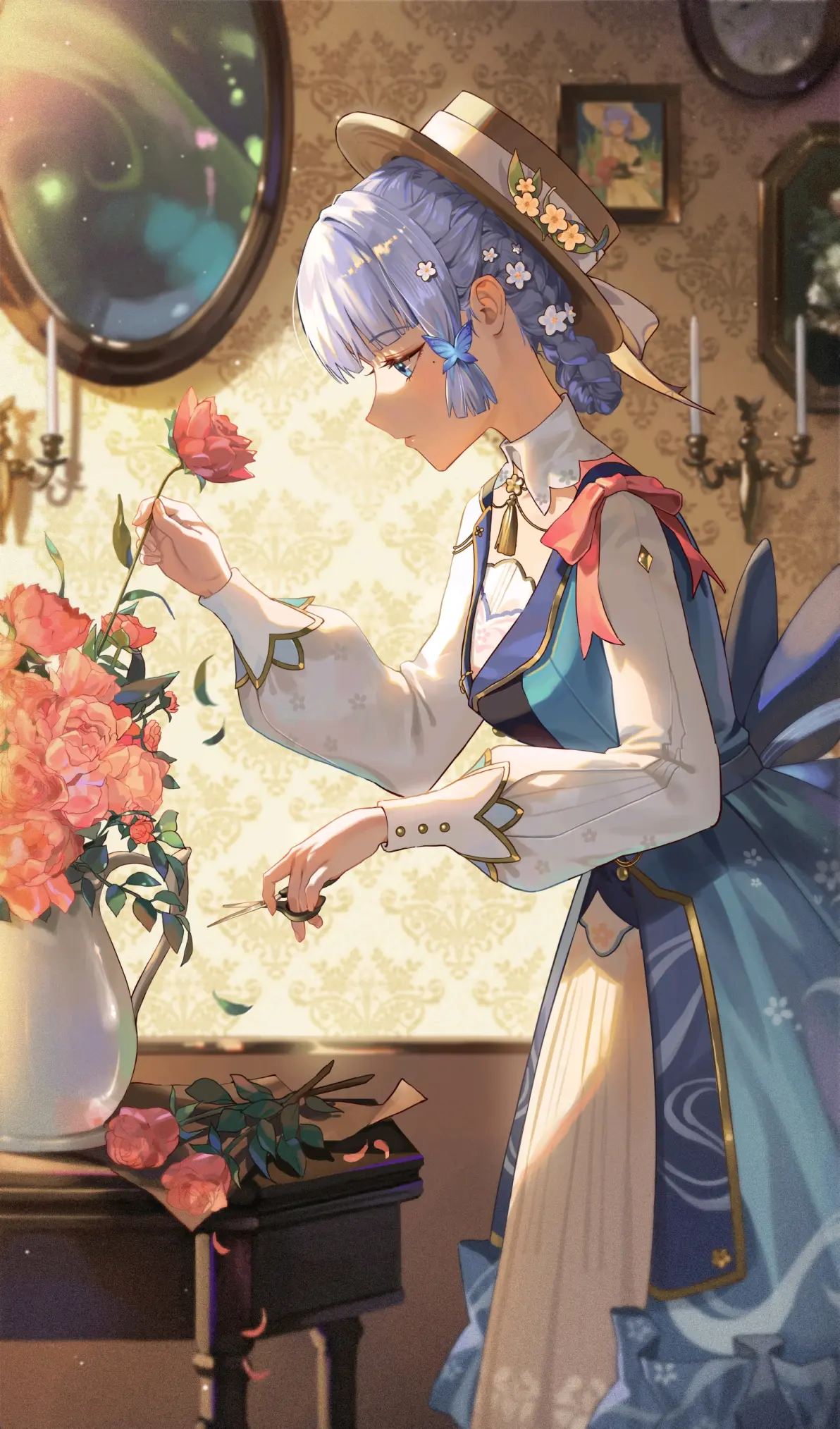 94e06321fdfb90b8f7fa3ec2e5fb6627235818446.jpg 手中的情感 – 「手捧鲜花」插画特辑