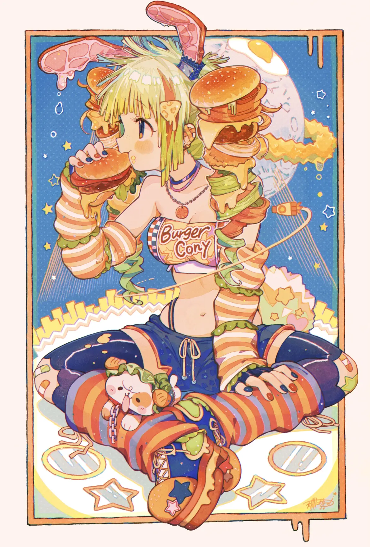 d2aa56cde8c8505afba341bf09b52242235818446.jpg 大口咬下♡ – 汉堡插画特辑