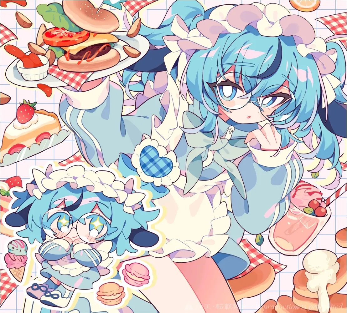 d96b95cb1a7014db683e1c40f4ae7187235818446.jpg 大口咬下♡ – 汉堡插画特辑