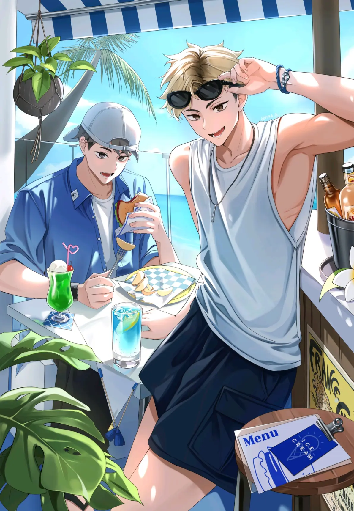 3a485ba04d51c398e379ad0d130230cb235818446.jpg 大口咬下♡ – 汉堡插画特辑