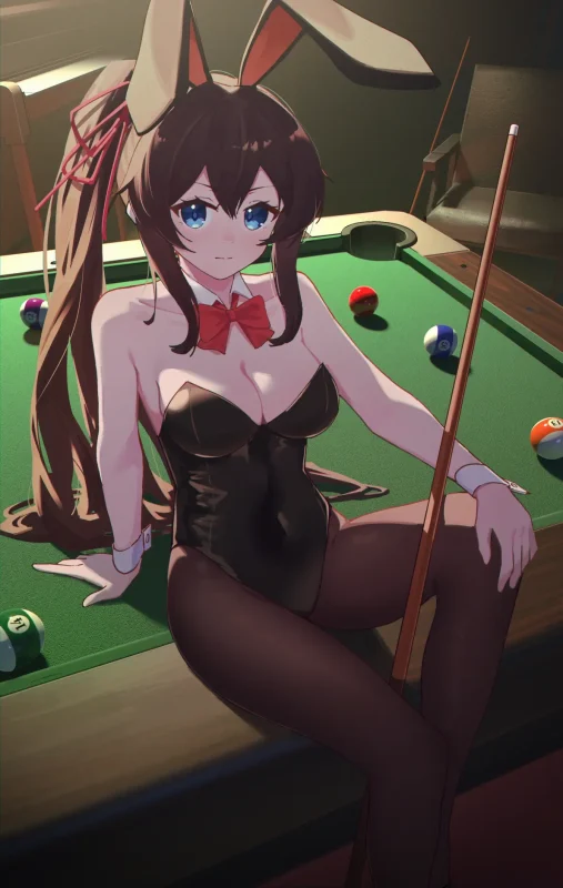 桌球博弈：创意插画盛宴-远影归灯