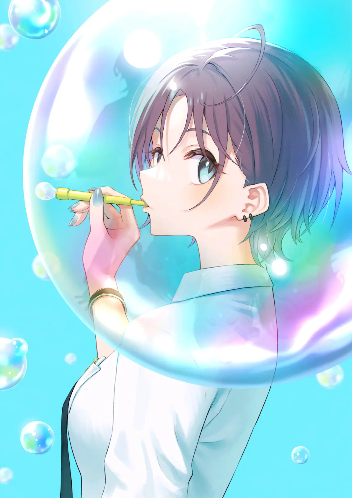 a5157d8ff753ab3337cac1a3bea88354235818446.jpg 短暂的虹色光辉 – 肥皂泡插画特辑