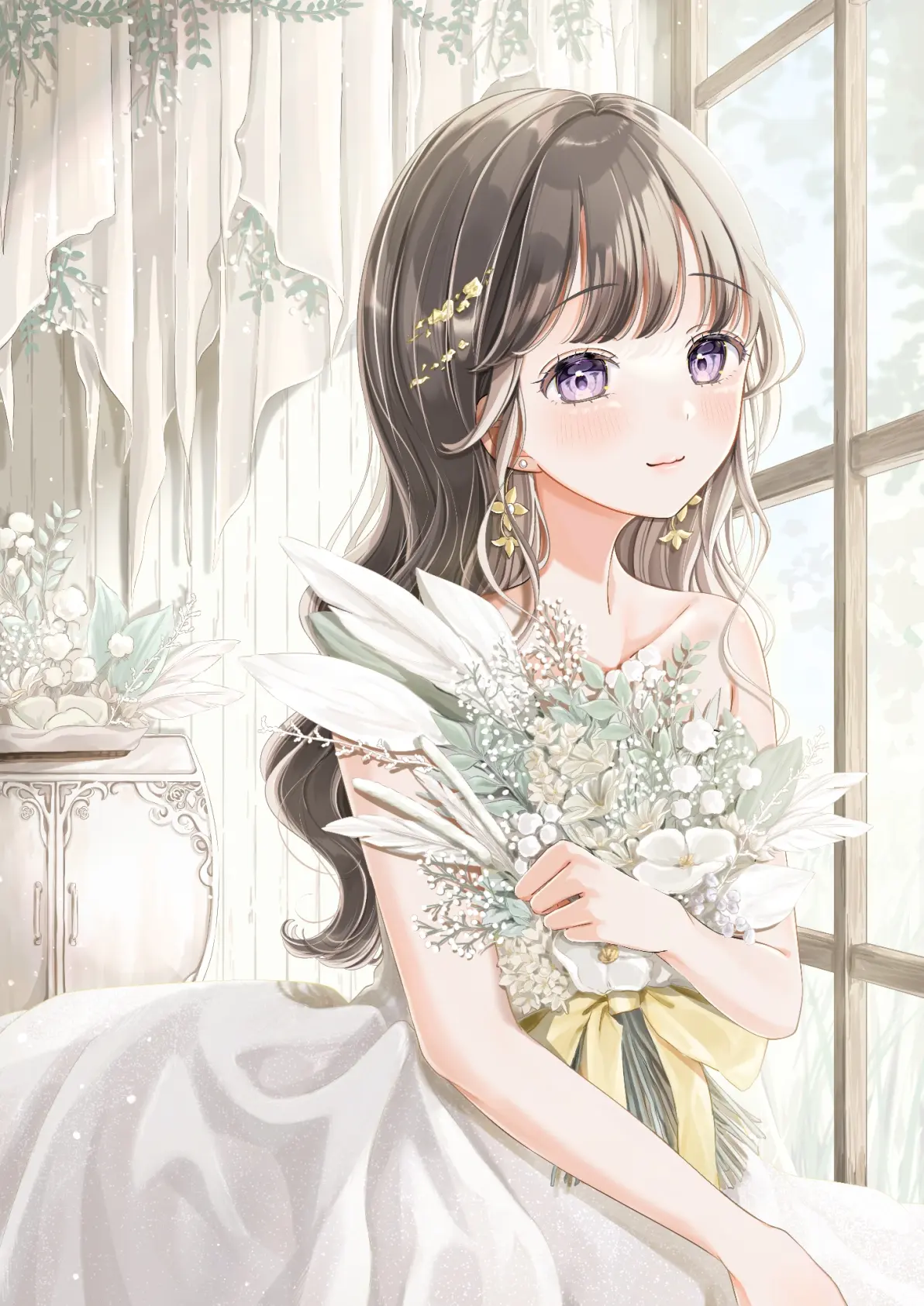 7aedae6adad5b1c234bc091b0dd73987235818446.jpg 包裹幸福的瞬间♡ – 婚纱插画特辑