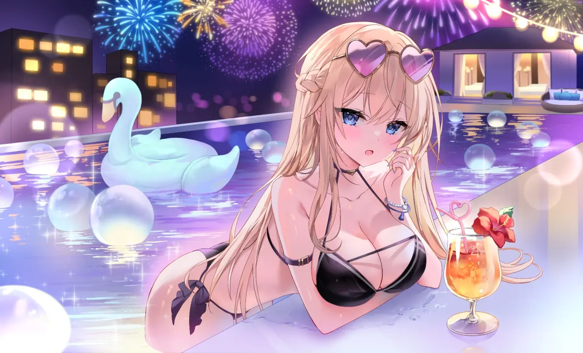 e7008766cd20700ba78f1ba29cabfd6e235818446.jpg 绝对上镜♡ – 夜间泳池插画特辑