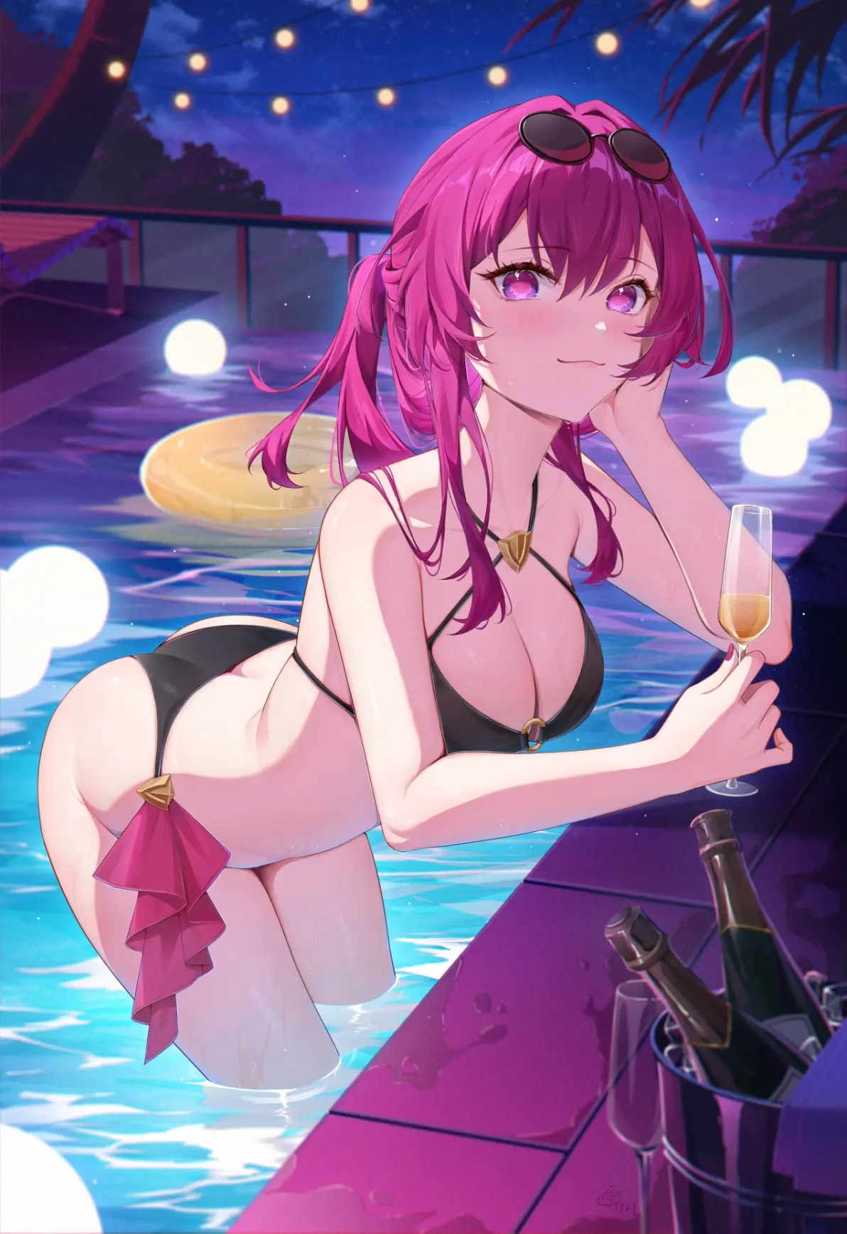 7bca8ec61c6107d4cf89f4fe1b7b9c36235818446.jpg 绝对上镜♡ – 夜间泳池插画特辑