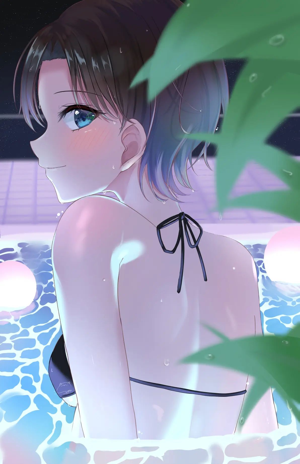 448041267e59dd3118c3fd88a869bedf235818446.jpg 绝对上镜♡ – 夜间泳池插画特辑