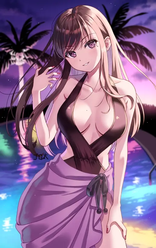 64b5ec9eb0e6a3710bda2b7380b7ef42235818446.jpg 绝对上镜♡ – 夜间泳池插画特辑