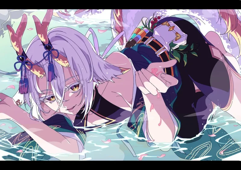 透明清凉水世界 - 沉浸式插画盛宴-远影归灯