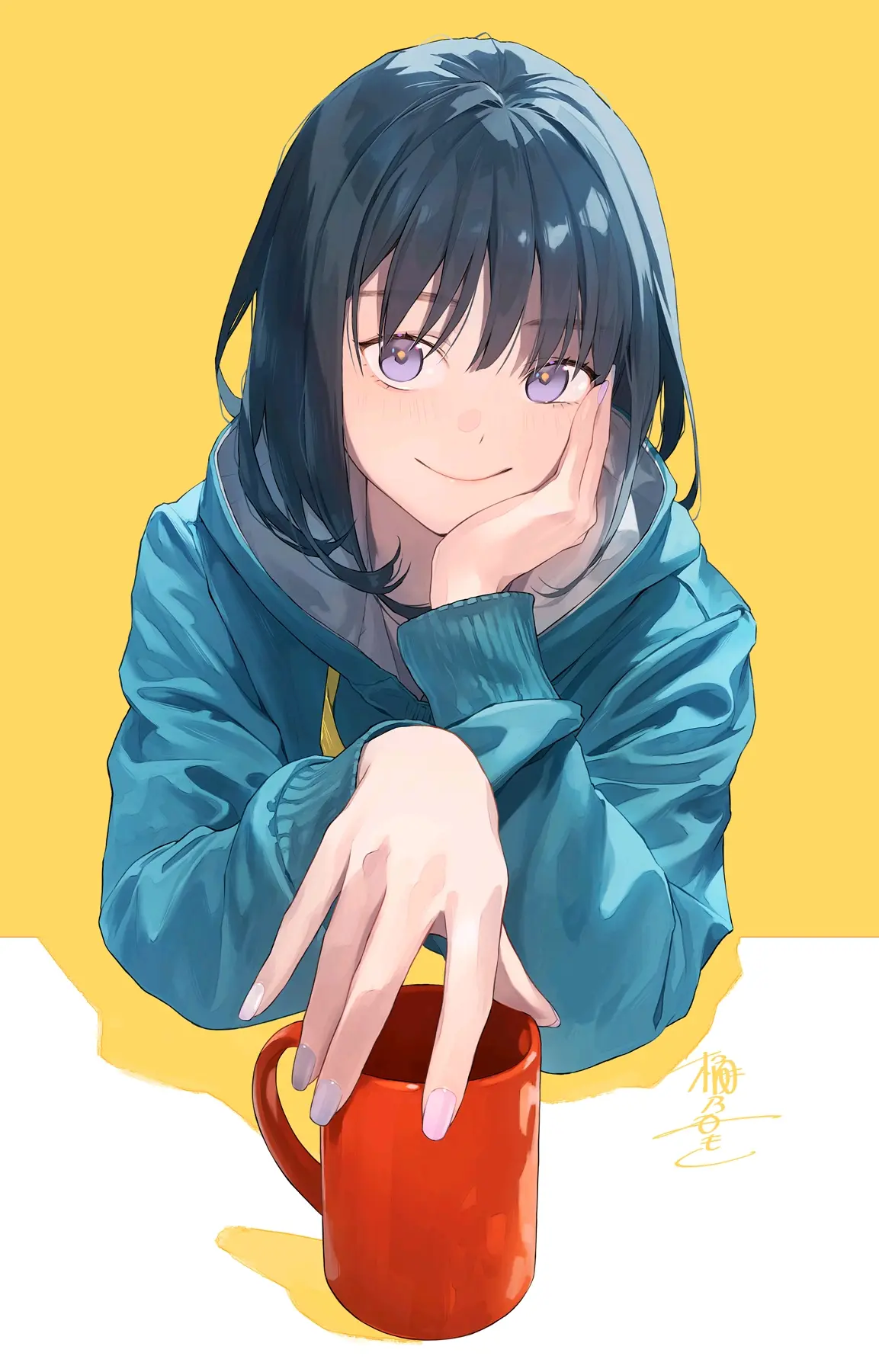 2ac39dcd95fac5c1b0057354c3c52117235818446.jpg 嘟嘟的脸颊♡ – 托腮女子插画特辑