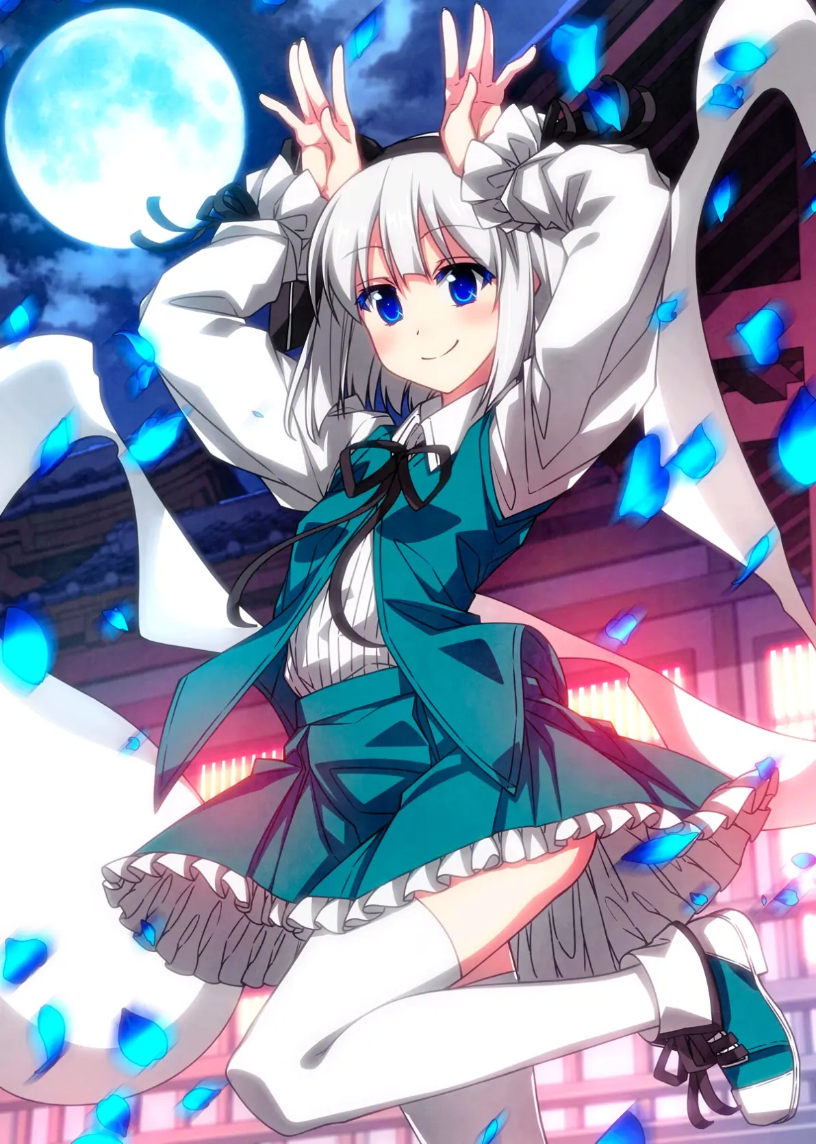 4d005c54d0dd03be76a32d9bc4941448235818446.jpg 把双手举到头上♡ – 兔耳手势插画特辑
