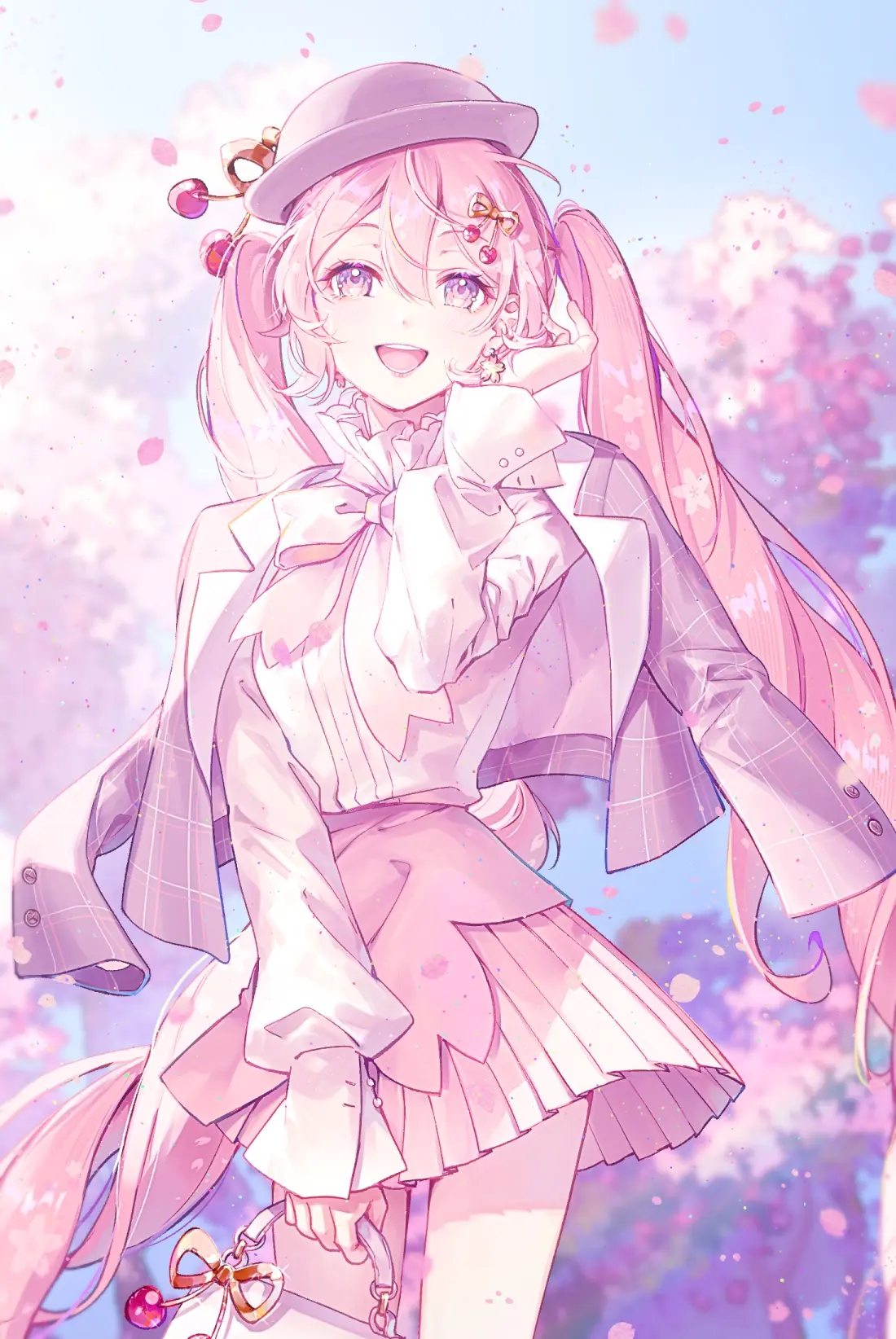 宛如花仙子♡ – 粉色长发女子插画特辑