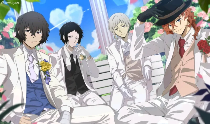 优雅领带 - 男子插画艺术盛宴-远影归灯