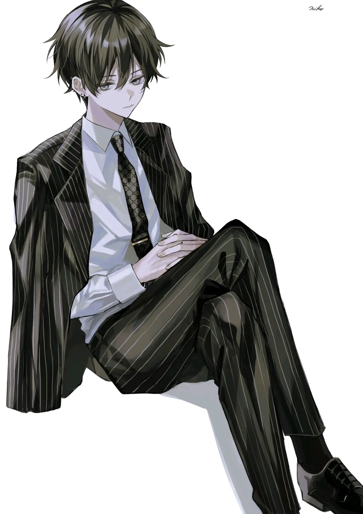 851da7335cbb5e4473efd27ff624470f235818446.jpg 颈上的优雅 – 领带男子插画特辑