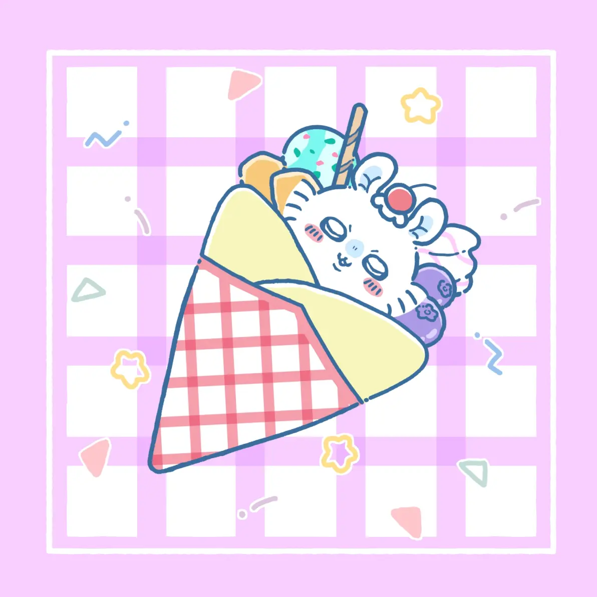 将所有甜蜜轻轻包裹♡ – 可丽饼插画特辑