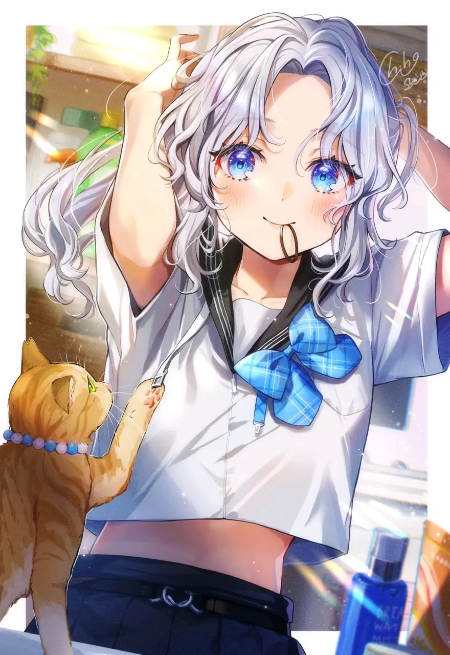604832a3c489023ff46bff1041b28755235818446.jpg 打起精神! – 绑头发插画特辑