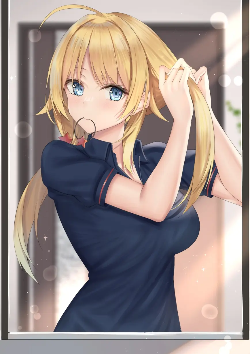 2c8358c30cfe309b6ac7183d17aad4c1235818446.jpg 打起精神! – 绑头发插画特辑