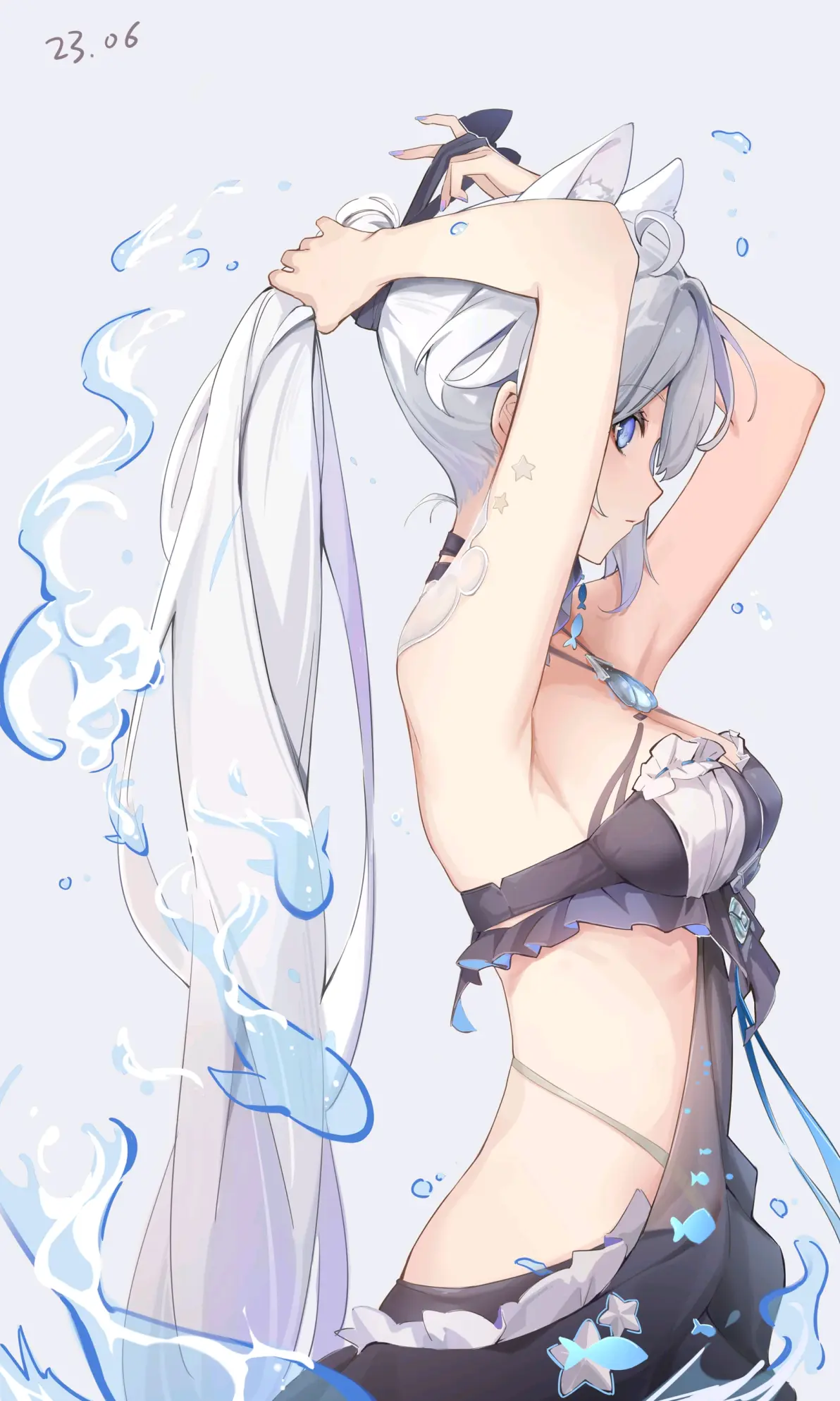 245611dcc628fe3f9c7c0c4674b982ef235818446.jpg 打起精神! – 绑头发插画特辑