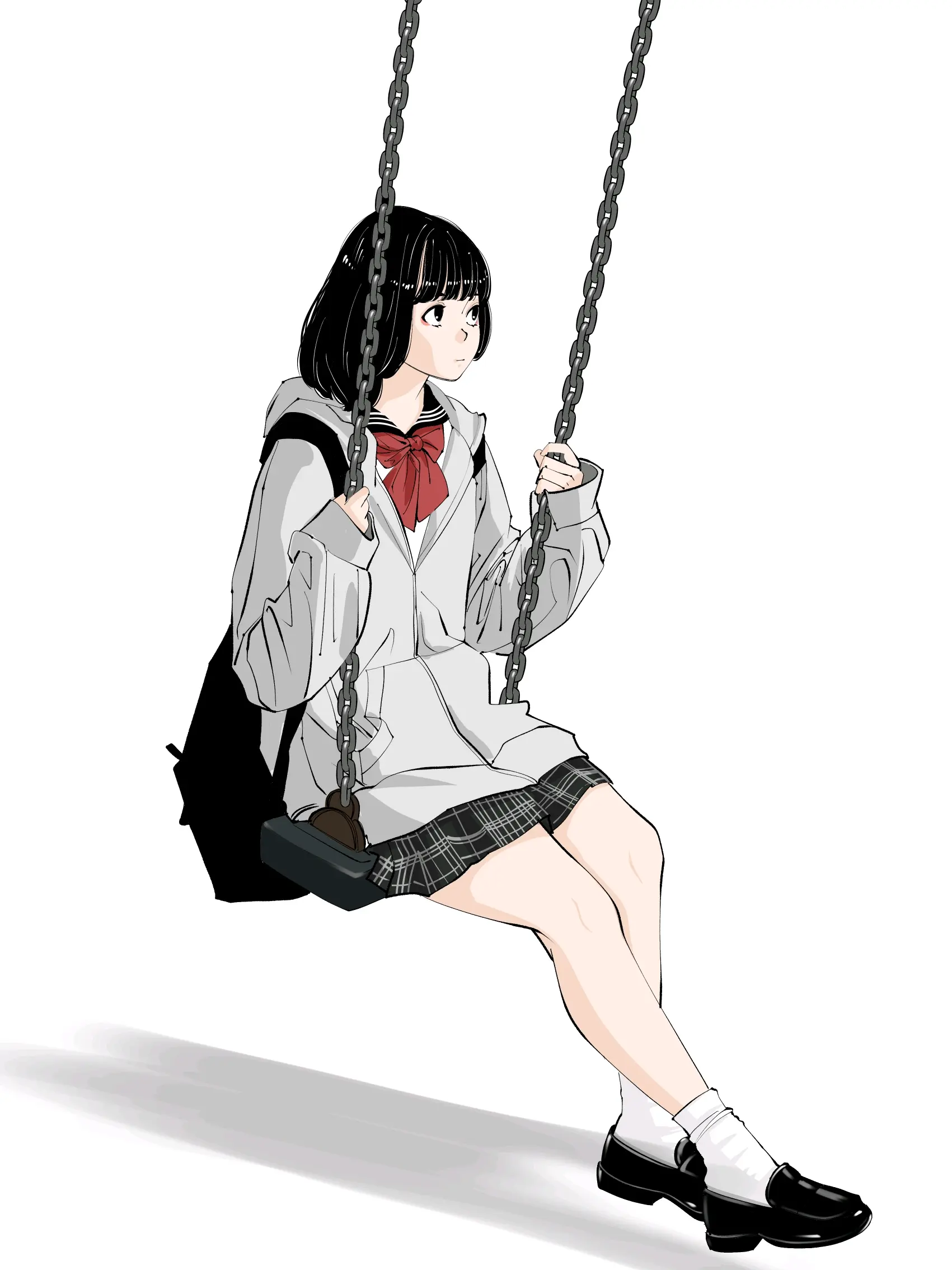 75eb7ec1a559cdd0771e7d3e647f5441235818446.jpg 与校服绝配♡ – 乐福鞋插画特辑
