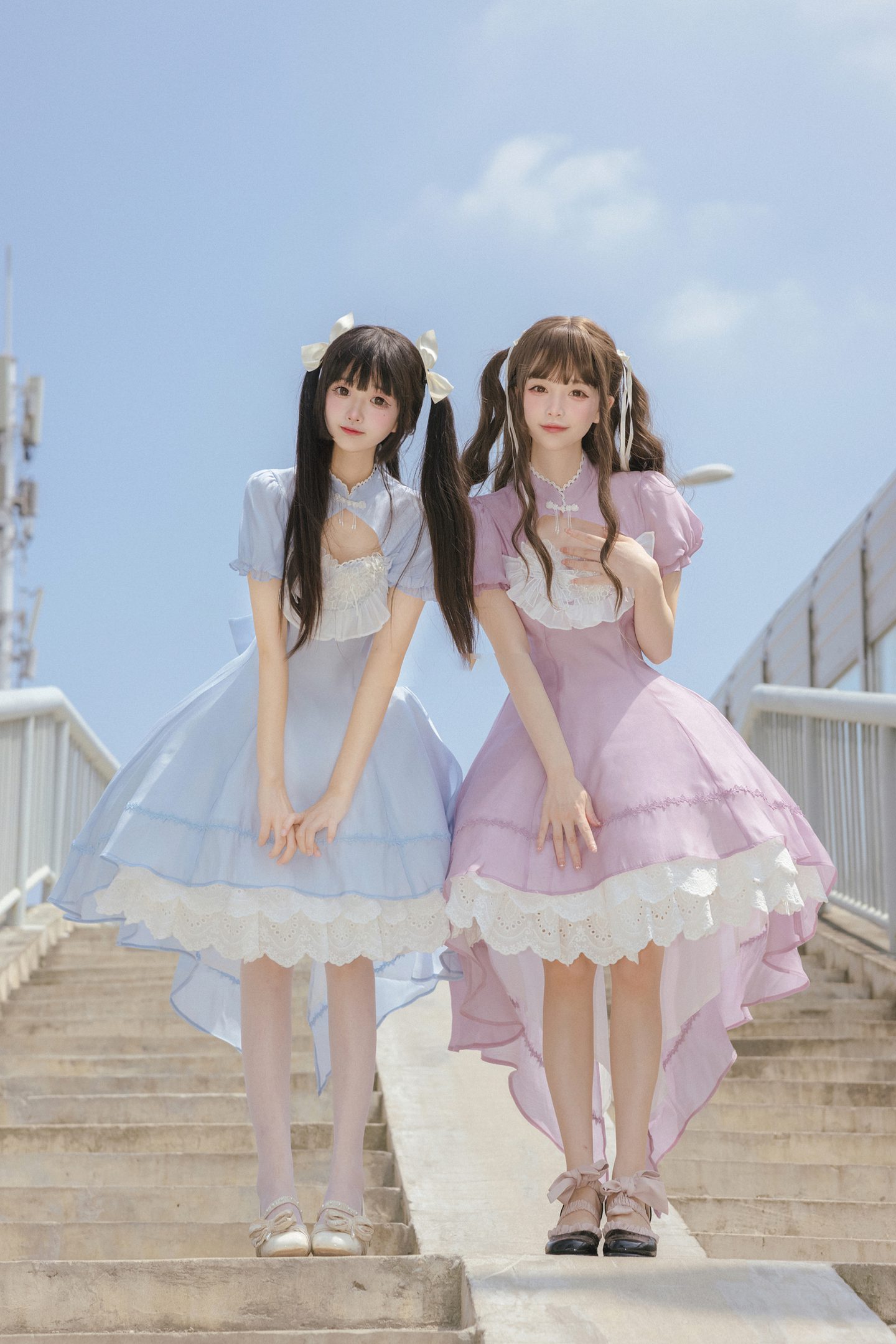 双人 Lolita 装扮，甜度超标