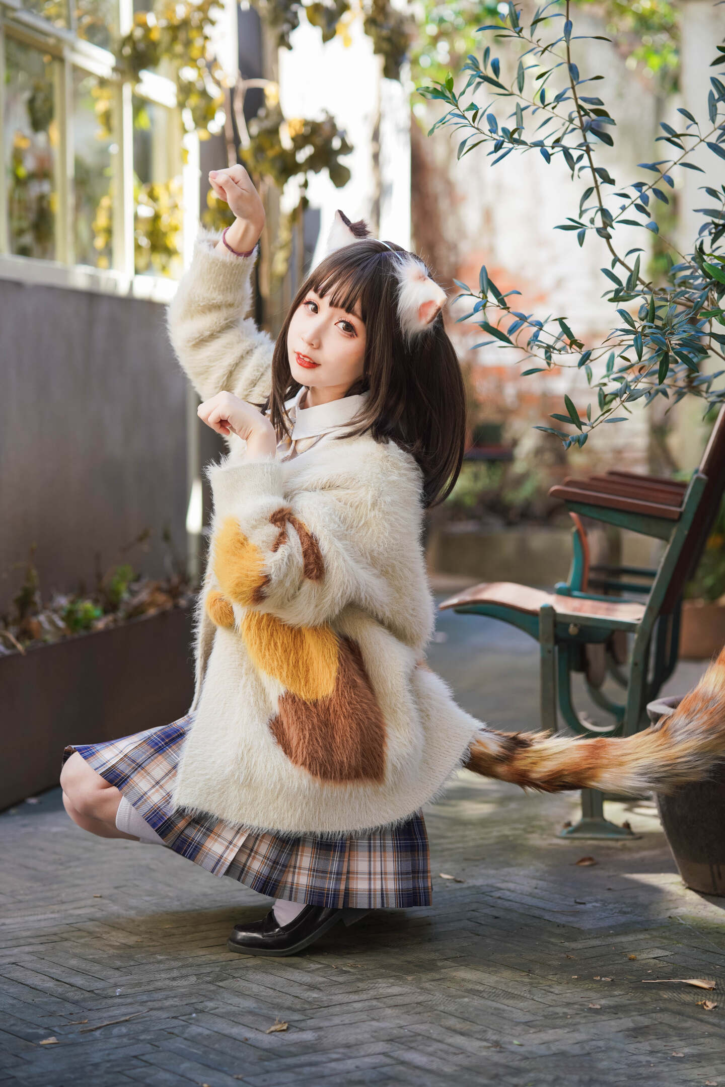 在阳光明媚的一天下记录的JK猫猫日常