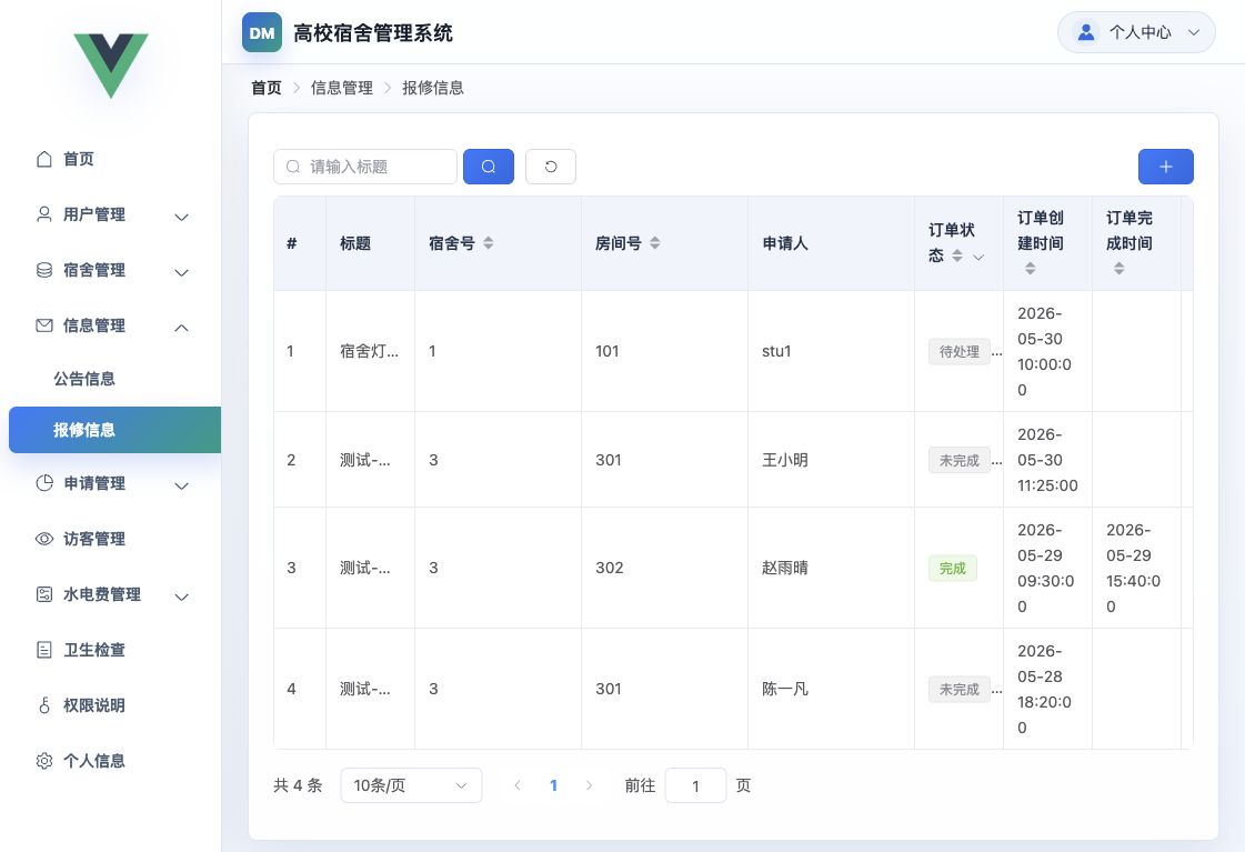 管理员端-报修信息
