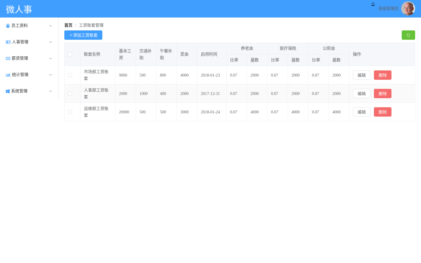 工资账套管理