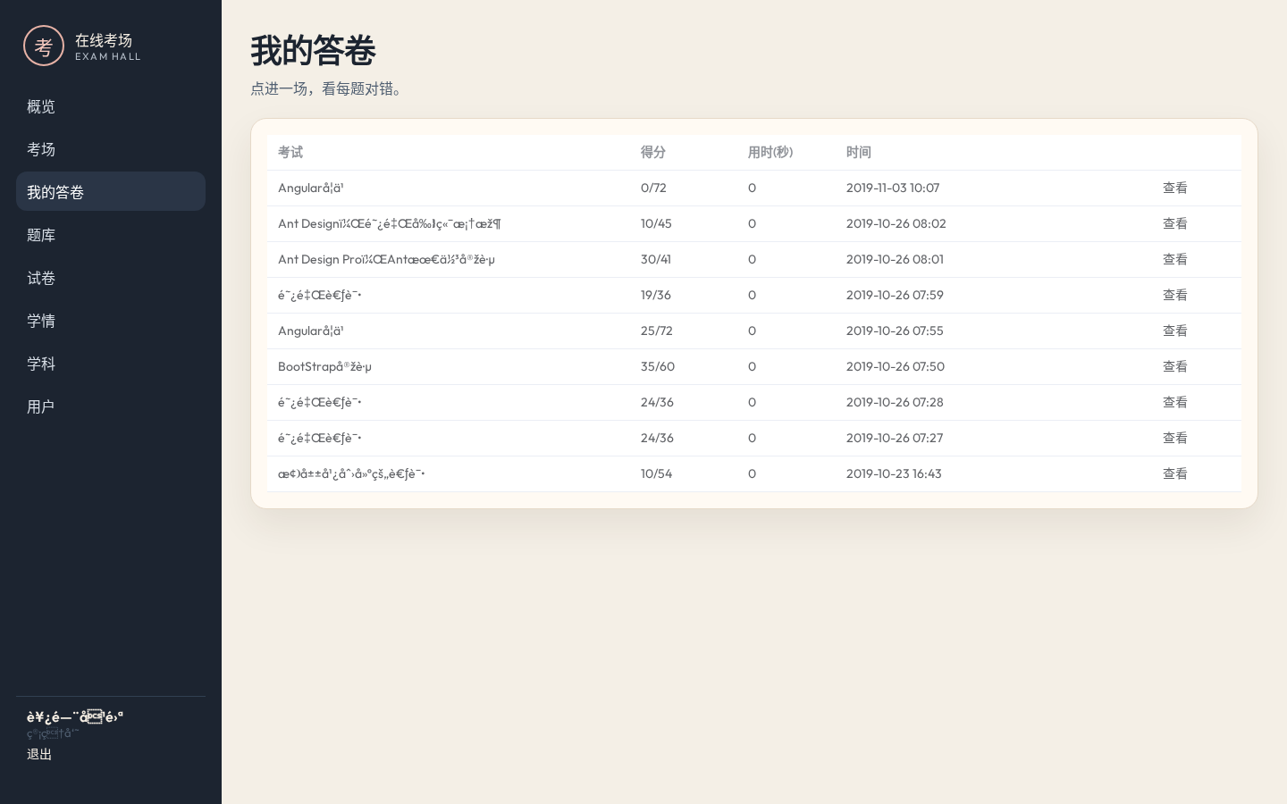 我的答卷