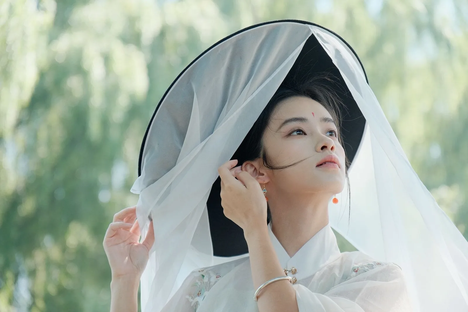 白罗帷帽 · 园林汉服外景人像（06）