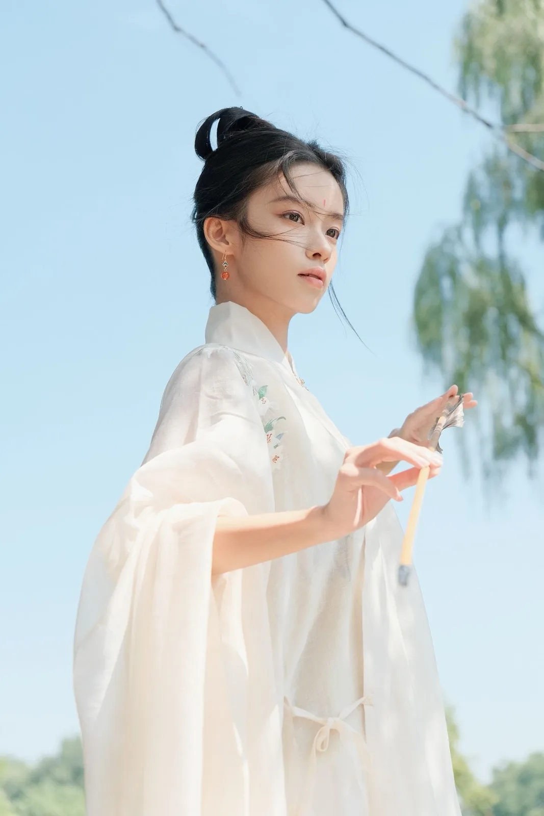 白罗帷帽 · 园林汉服外景人像（07）