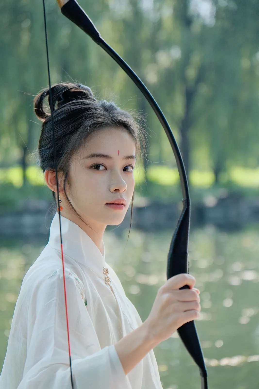 白罗帷帽 · 园林汉服外景人像（08）