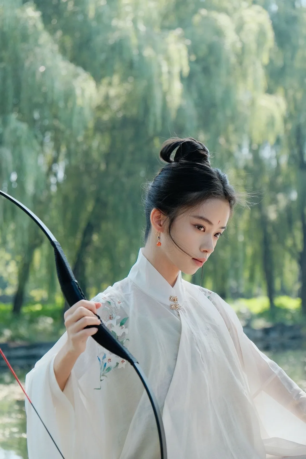 白罗帷帽 · 园林汉服外景人像（10）