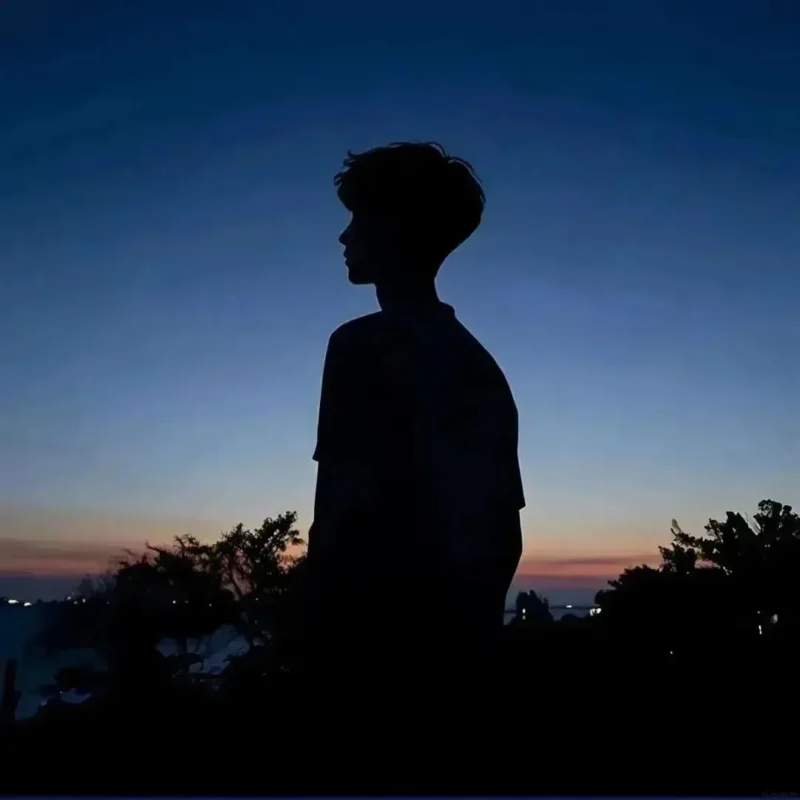 图集｜暮色剪影 · 沙漠海景情侣头像（6P）-远影归灯
