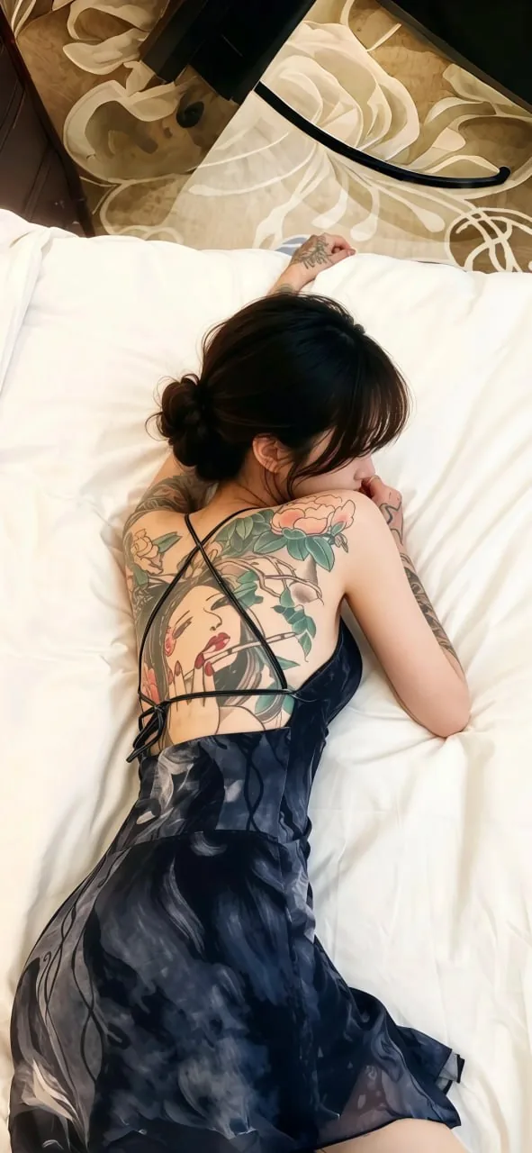 仕女背纹 · 暗调室内刺青写真壁纸（07）