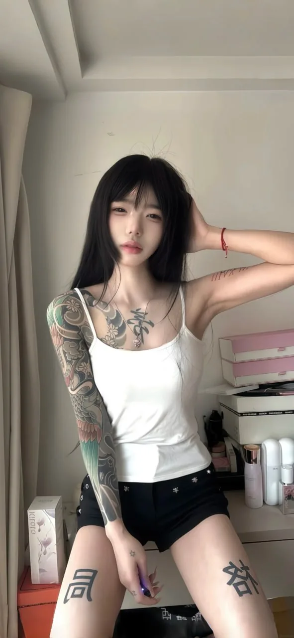 仕女背纹 · 暗调室内刺青写真壁纸（08）