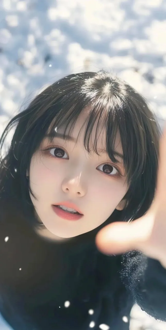 雪山白纱 · 百变少女写真壁纸（07）