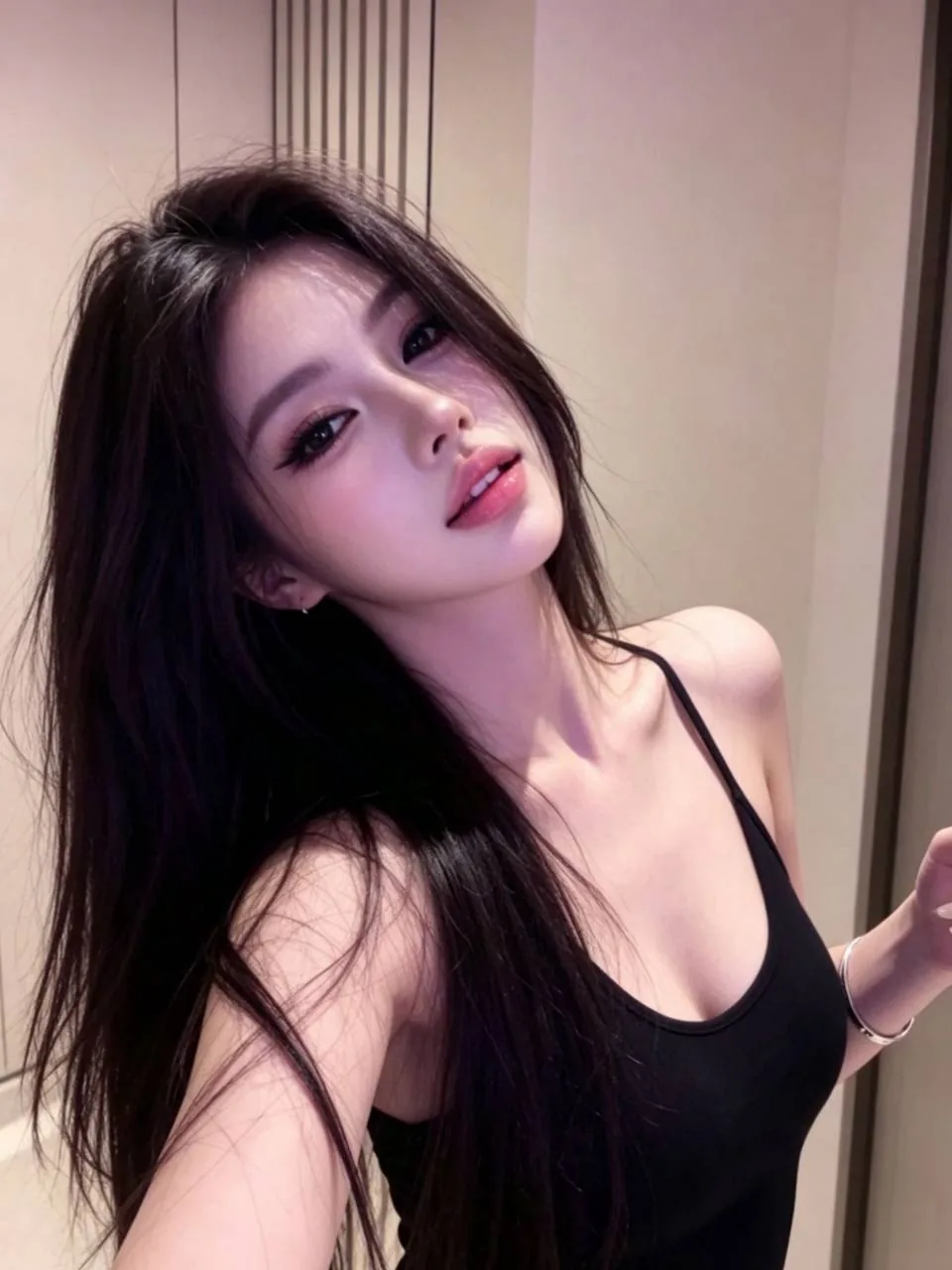 黑衣长发 · 暗调氛围感女生头像（02）