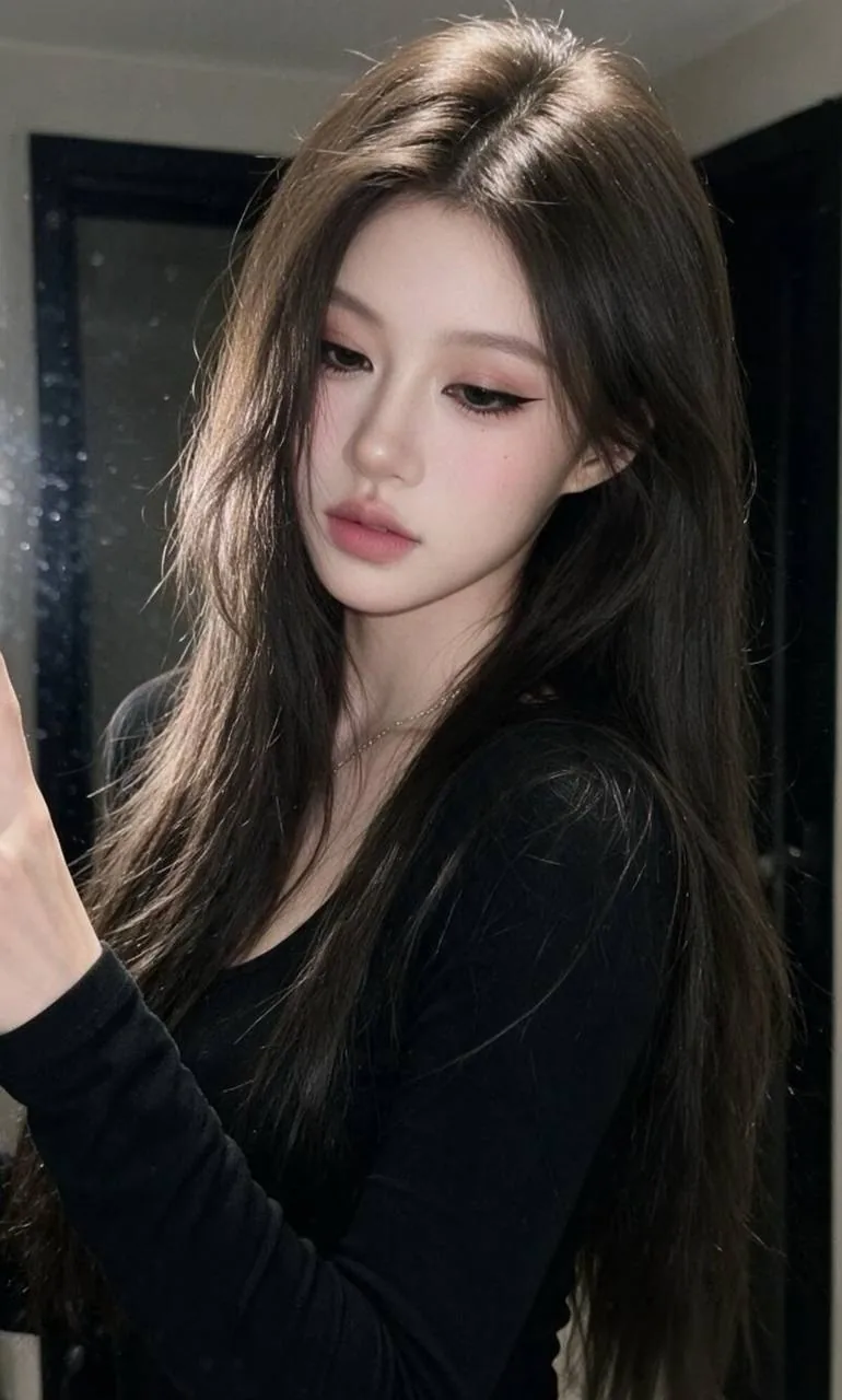 黑衣长发 · 暗调氛围感女生头像（04）