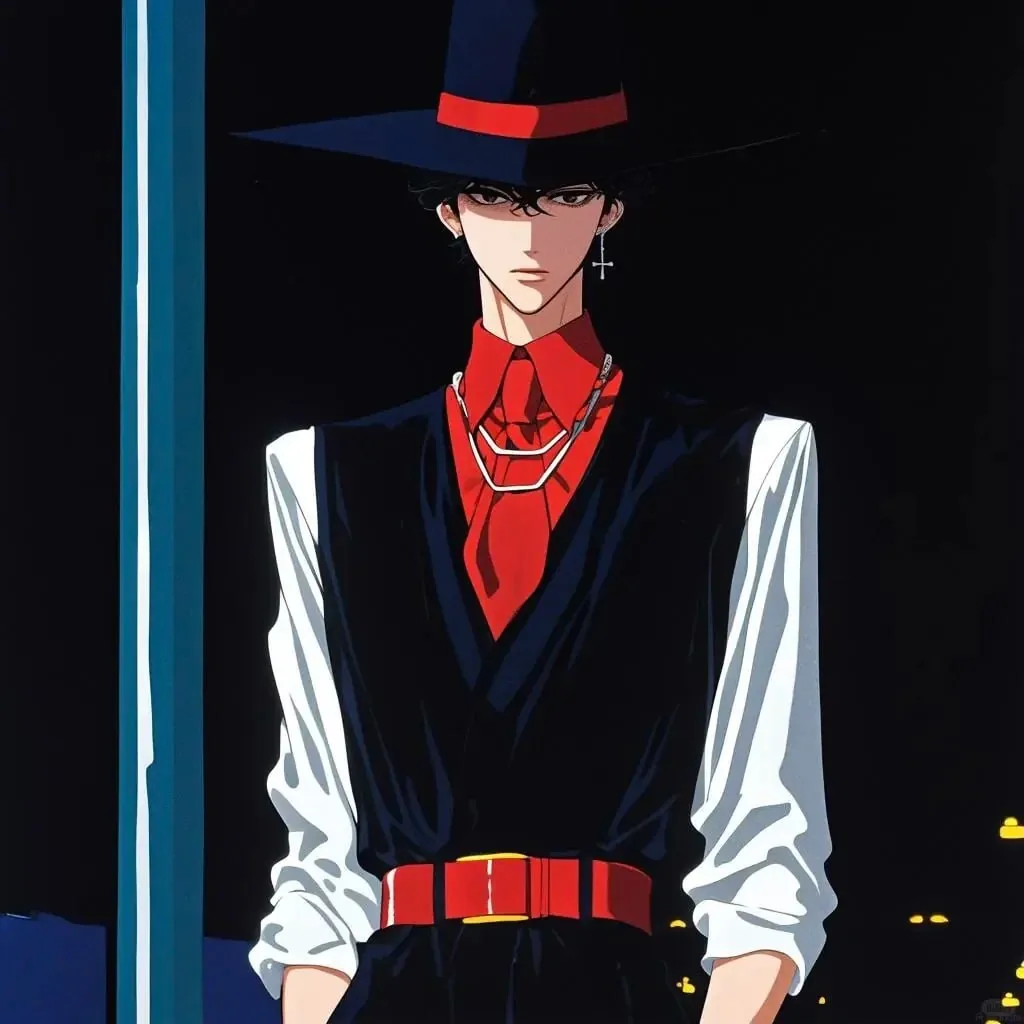 蓝天海风 · 复古插画质感男生头像（06）